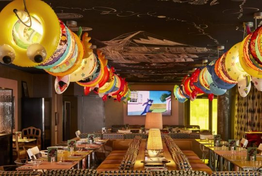 Salle de restaurant du Mama Shelter de Lyon