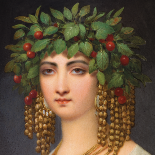 Expo Elles sortent de leur(s) réserve(s) : Domenica Monvoisin, Les prêtresses d'Ischia, détail, 1855