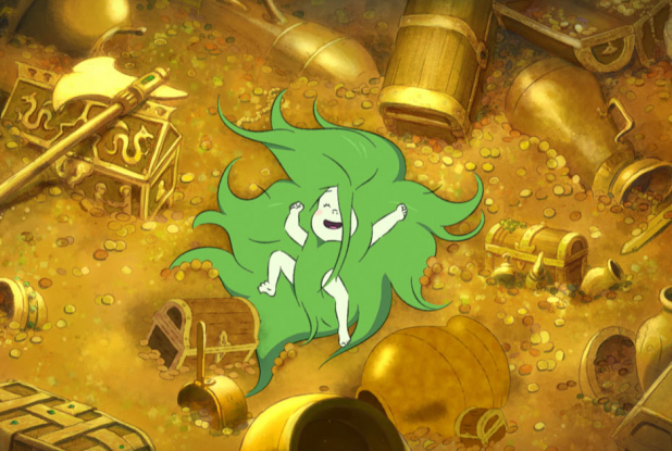 Princesse Dragon : chevelure verte