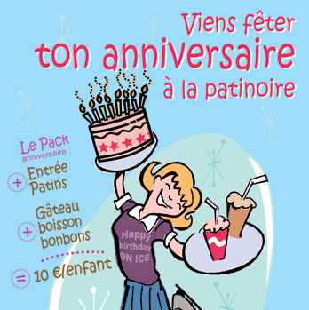 Anniversaire à la patinoire de Deuil la Barre