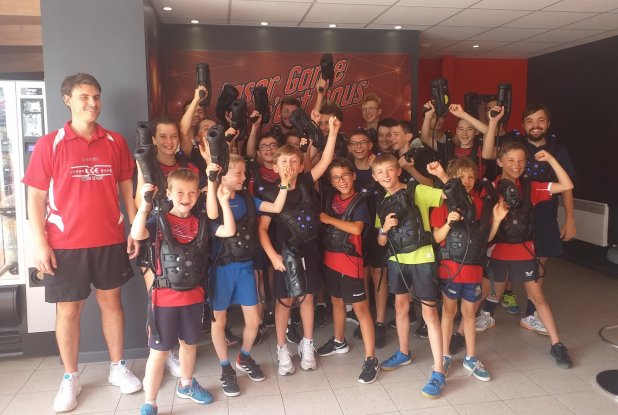 Breizh Arena Laser Game - enfants de l'OC Cesson Tennis de Table