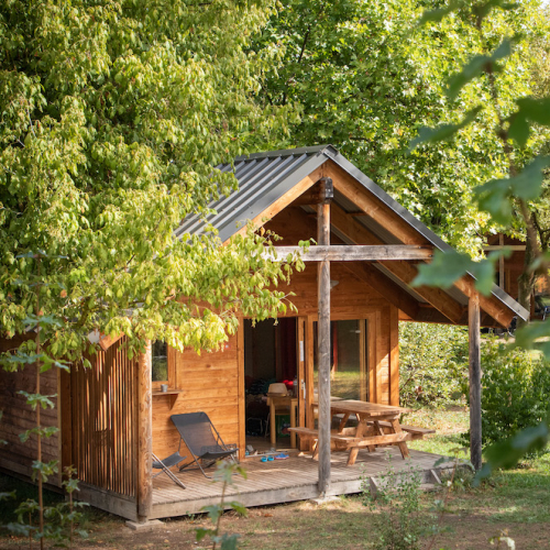 Chalet familial dans un camping Huttopia