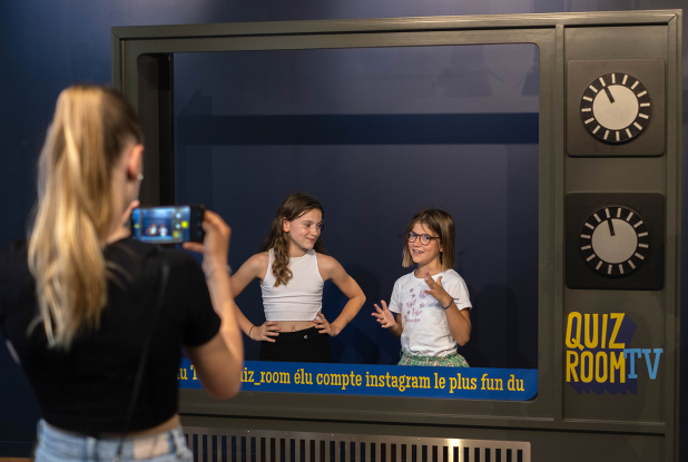 Photo souvenir à Quiz Room