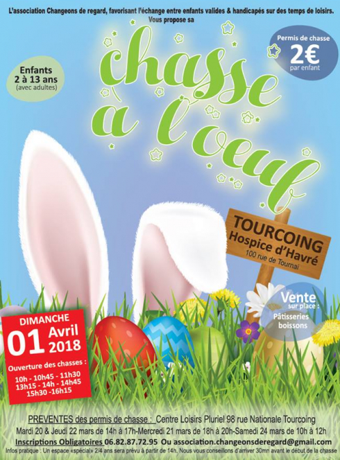 Chasse aux œufs à Tourcoing 2018