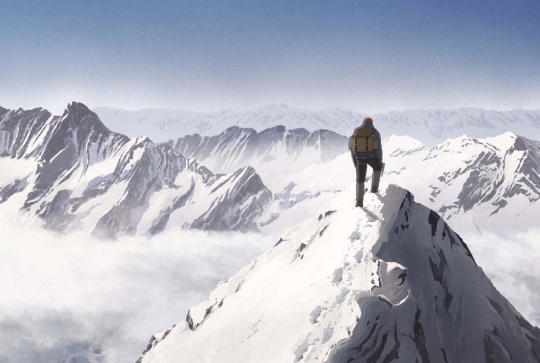 Le Sommet des dieux : Alpiniste au sommet de l'Everest