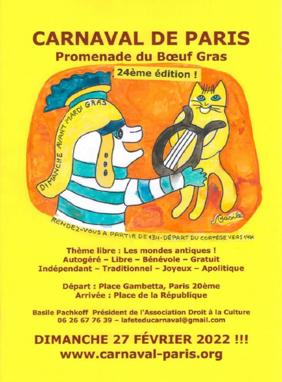 Affiche du Carnaval de Paris 2022