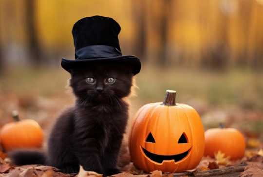 Chat noir - Diapo Halloween bricolage