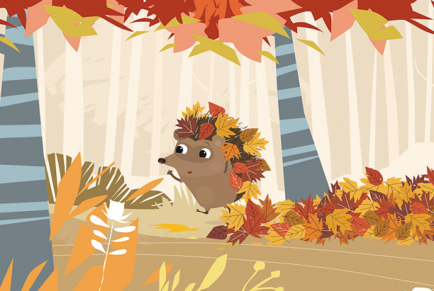 Un hérisson dans la neige : Giuseppe dans la forêt