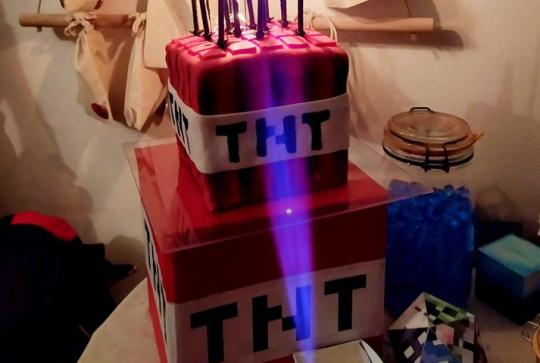 Gâteau Minecraft pour Nicolas