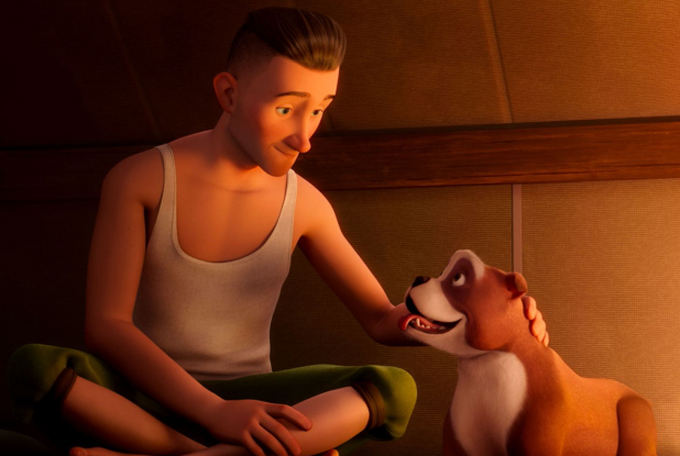 Stubby : Stubby et un soldat dans les dortoirs