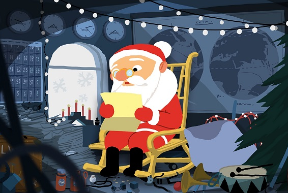 Myrtille et la lettre au Père Noël - Père Noël lit la lettre