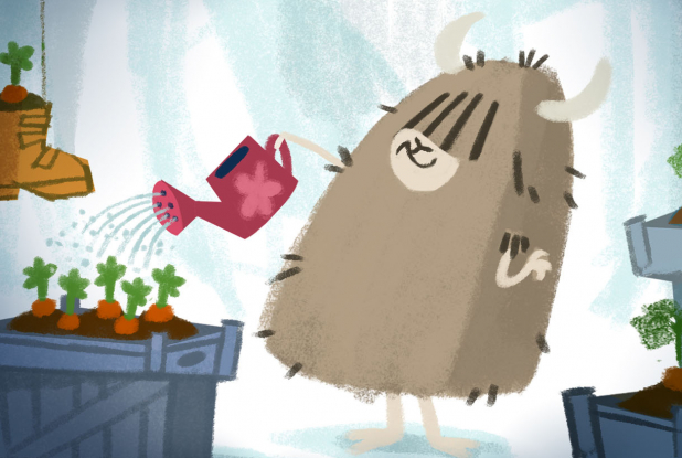 Le Quatuor à Cornes - Là-haut sur la montagne : potager