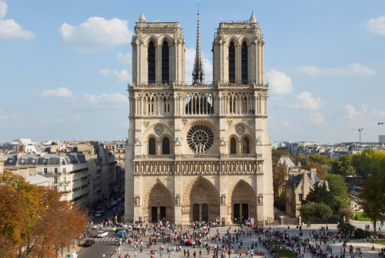 Cathédrale Notre-Dame de Paris : vision du parvis