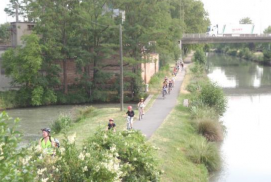 Piste cyclable de Toulouse à Saint-Rustice
