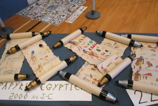 Invitation papyrus anniversaire egypte