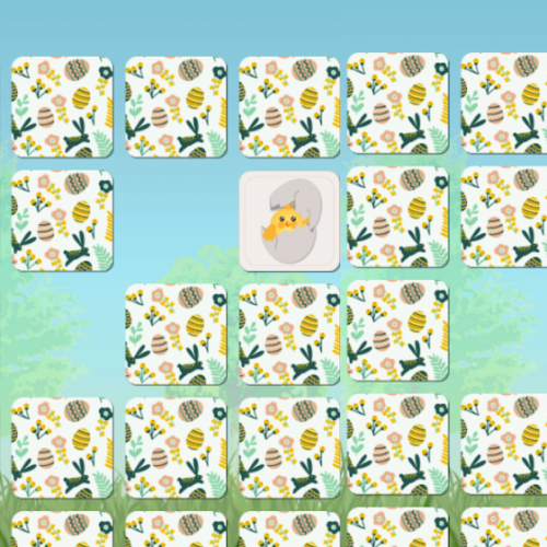 Jeu mémoire pour enfant Pâques : application ludique qui travaille la concentration