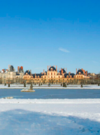 Noël au Château de Fontainebleau : vue enneigée