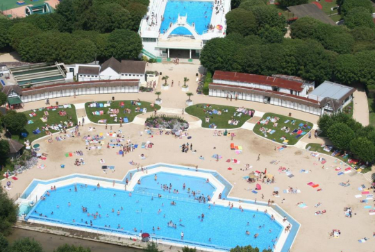 La Plage de l'Isle-Adam : vue aérienne