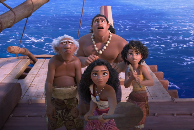 Vaiana 2 : Vaiana et sa famille sur le bateau