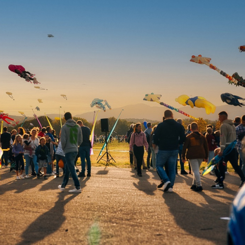 Festival International de l'Air : Des cerfs-volants devant un public