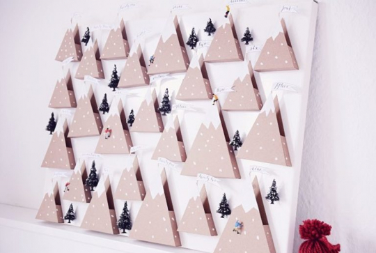 Calendrier de l'avent enneigé