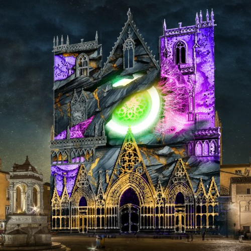 Mother sur la Cathédrale St-Jean - Fête des Lumières 2024