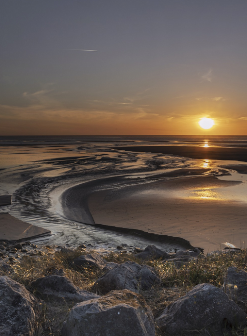 Plage Sainte Cécile : Un coucher de soleil