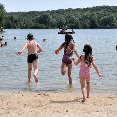Base de loisirs de Souppes : baignade des enfants