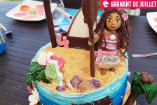 Gâteau d'anniversaire Vaiana - Gagnant juillet