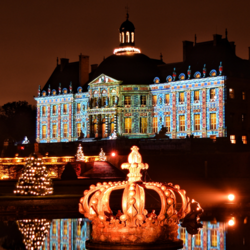 Le Grand Noël du Château de Vaux-le-Vicomte : vue du jardin