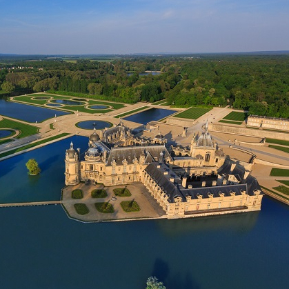 Domaine de Chantilly - Vue aérienne du château et du parc