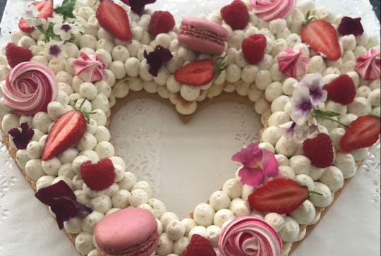 Hearth cake chocolat blanc