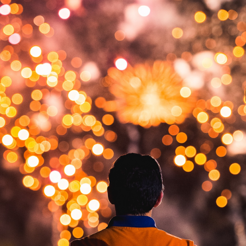 Fête Nationale à Valancienne : Protection civile devant un feu d'artifice