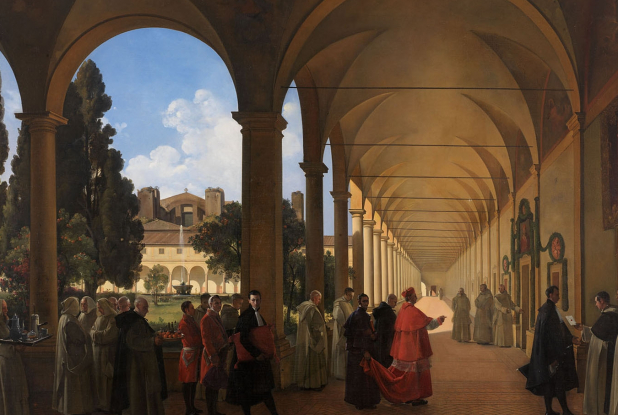 François-Marius Granet (1775-1849), Le Cloître de la chartreuse Sainte Marie des Anges à Rome - Musée Granet