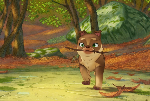 Nous, les chiens : chien avec un vaton dans la bouche