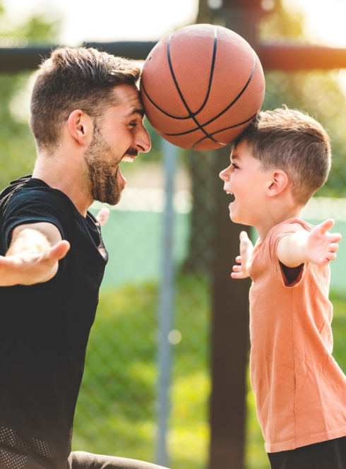 Olympiades sportives : fils et basket