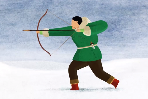 Le Prince Serpent : archer dans la neige