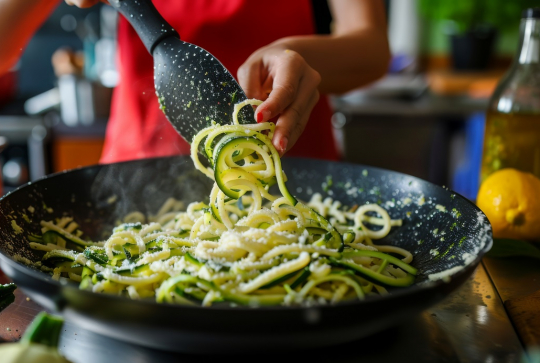 Les salades qu'adorent les enfants : Tagliatelles de ciurgettes