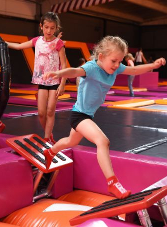 Parcours sur les trampolines d'Exalto