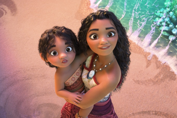 Vaiana 2 : Vaiana et un enfant regardent le ciel