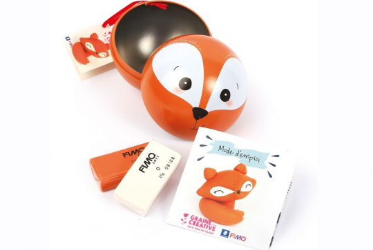 Boule de Noël renard pâte fimo - Graine Créative - Creava