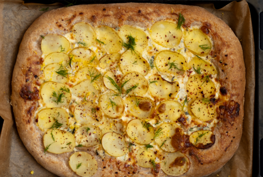 Pizza Pommes de terre et burrata