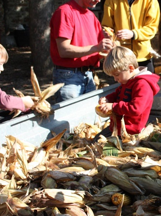 Ferme du Bel Air - Maïs et enfant