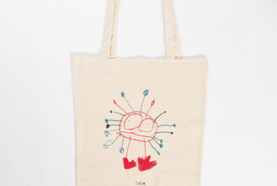 Tote bag dessin d'enfant pour la fête des mères