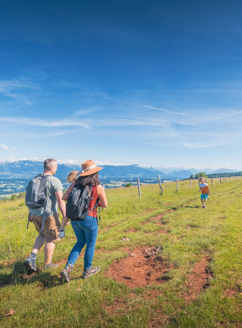 Monts du Genevois - Famille au Salève