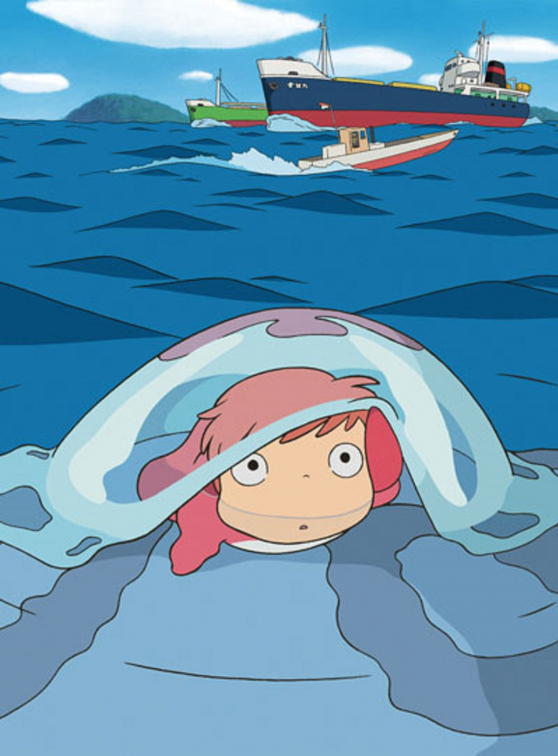 Ponyo dans l'eau