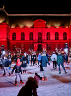 La patinoire de Noël Place du Parlement