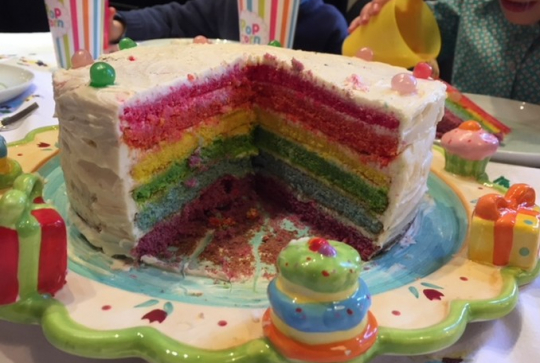 Gâteau d'anniversaire rainbow cake