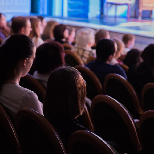 Public d'une pièce de théâtre