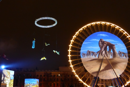 Spectacle Le Petit Prince Place Bellecour Fête des Lumières 2014 Grande roue Lyon